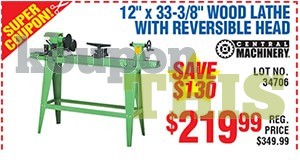 Stationary Woodworking Lathe Coupon