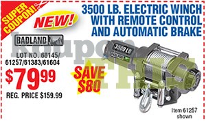 3500-lb Electric Winch Coupon