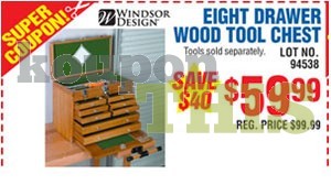Eight-Drawer Wood Tool Chest Coupon